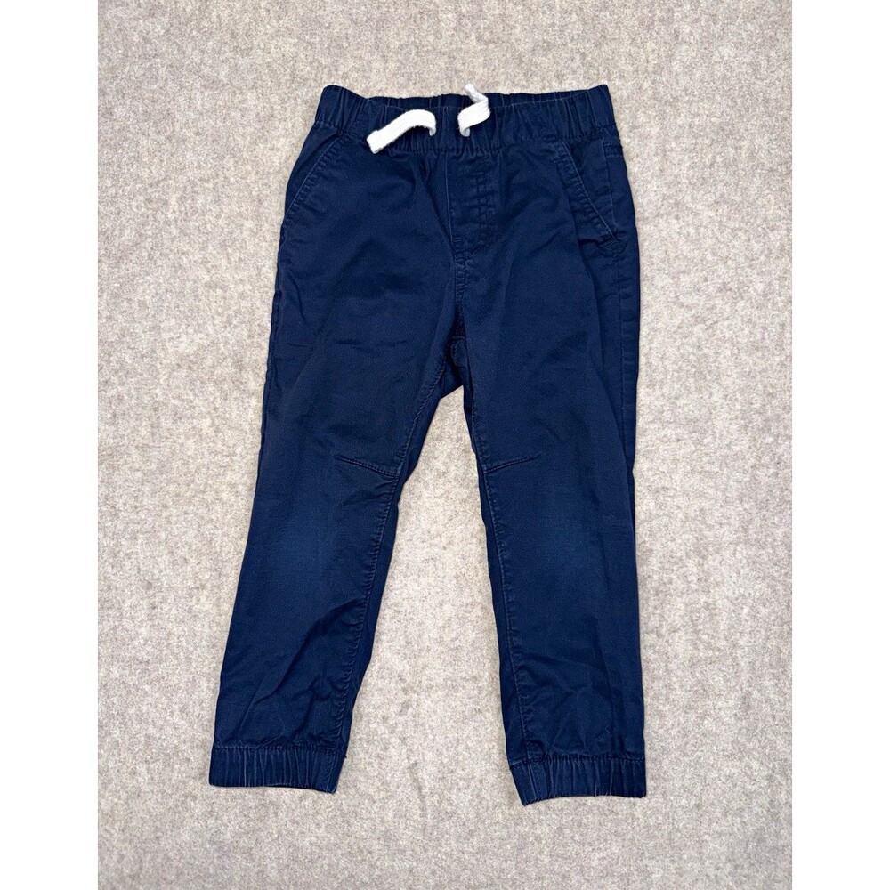 Cat & Jack Boys Toddler 3T Blue Jogger Pants Drawstring Pockets